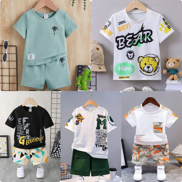 DOS-413 Premium Summer Baby Boy Suits (Pack of 5) – Kids Collection - All Sizes Available