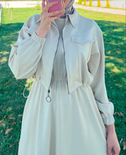 2 Pcs Winter Outfit Long Frock With Upper Fleece Jacket