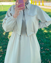 2 Pcs Winter Outfit Long Frock With Upper Fleece Jacket