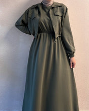 2 Pcs Winter Outfit Long Frock With Upper Fleece Jacket