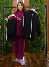 2 Pcs Stripe Winter Fleece Co-ord Set