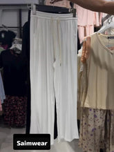 2 Pcs Button Casual Top With Straight Trouser