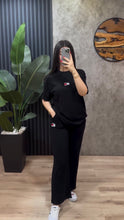 Round Neck Basic Black Co ord Set CH 437