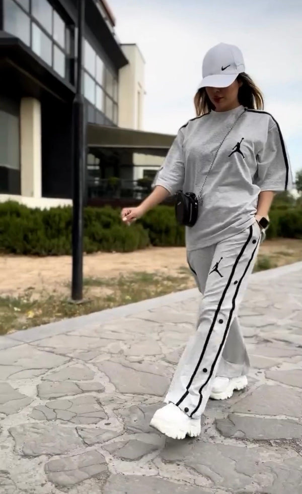 Sides Button Style T-Shirt And Jogger Pant CH 440
