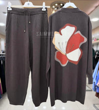 Back Flower Printed Fleece Co ord Set For Winter