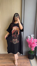 Drop Shoulder Printed Long Top CH 457