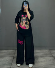 Printed Drop-Shoulder Tee Trousers