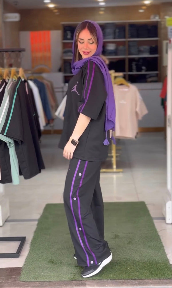 Sides Button Style T-Shirt And Jogger Pant CH 440