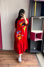 Face Printed Long Frill Top