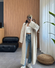 Longline Street-Style Long Winter Fleece Fabric Gown In Stock