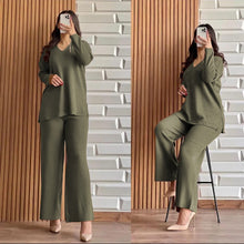 2 Pcs V Neck Winter Outfit