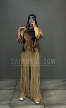 Luxury 2 Pcs Silk Printed Co ord Set