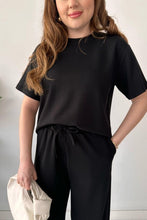 Straight Trouser Tee Lounge Wear Set