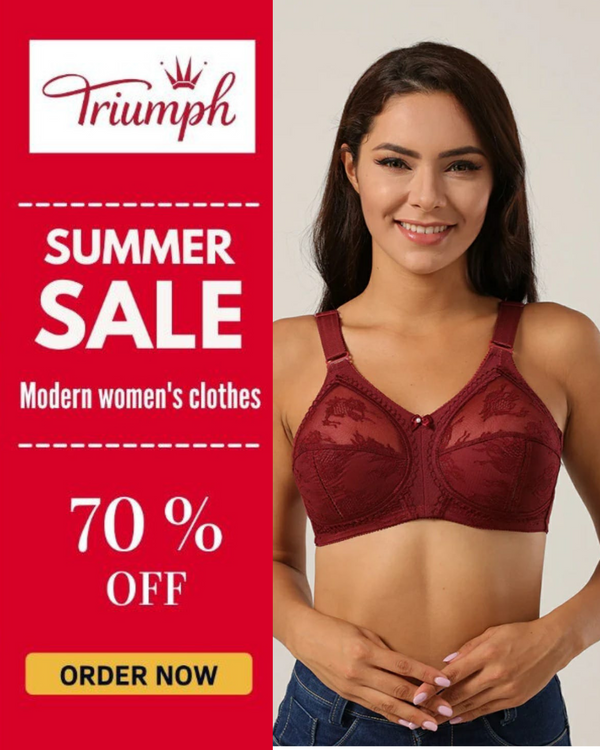 70% OFF | PACK OF 3 IMPORTED TRIUMPH DOREENA BRA BEST FOR SUMMER