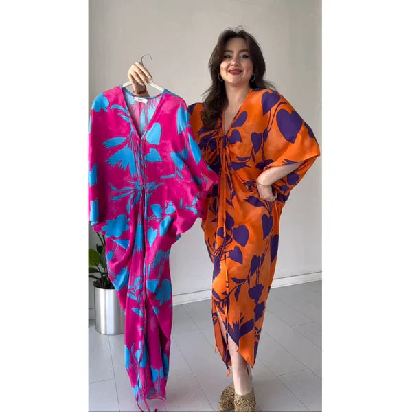 Cape Silk Dress