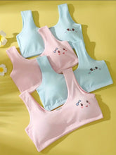 Pack Of 5 Teen Girls Casual Breathable Soft Comfortable Sports Bra