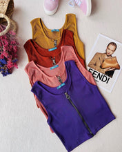 Short Zipper Crop Top CH 378