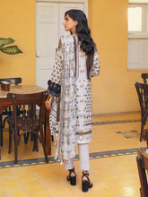 1 & Get 1 Free - Snow White  - Unstitched 3pc Digital Printed Embroidered Lawn with Chiffon Dupatta - Faustina DOS211