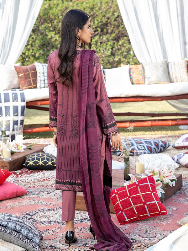1 & Get 1 Free - Unstitched 2PC Printed Embroidered Lawn - Z'ure